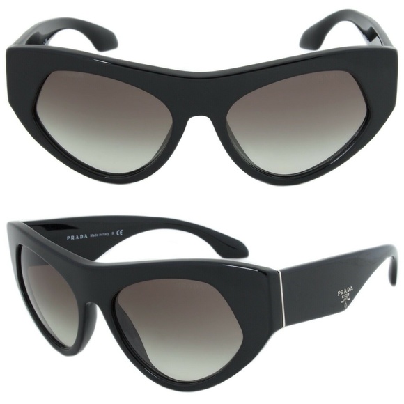 PRADA Voice Cat Eye Acetate Sunglasses in Black SPR 27Q 1AB-0A7 - Picture 1 of 1